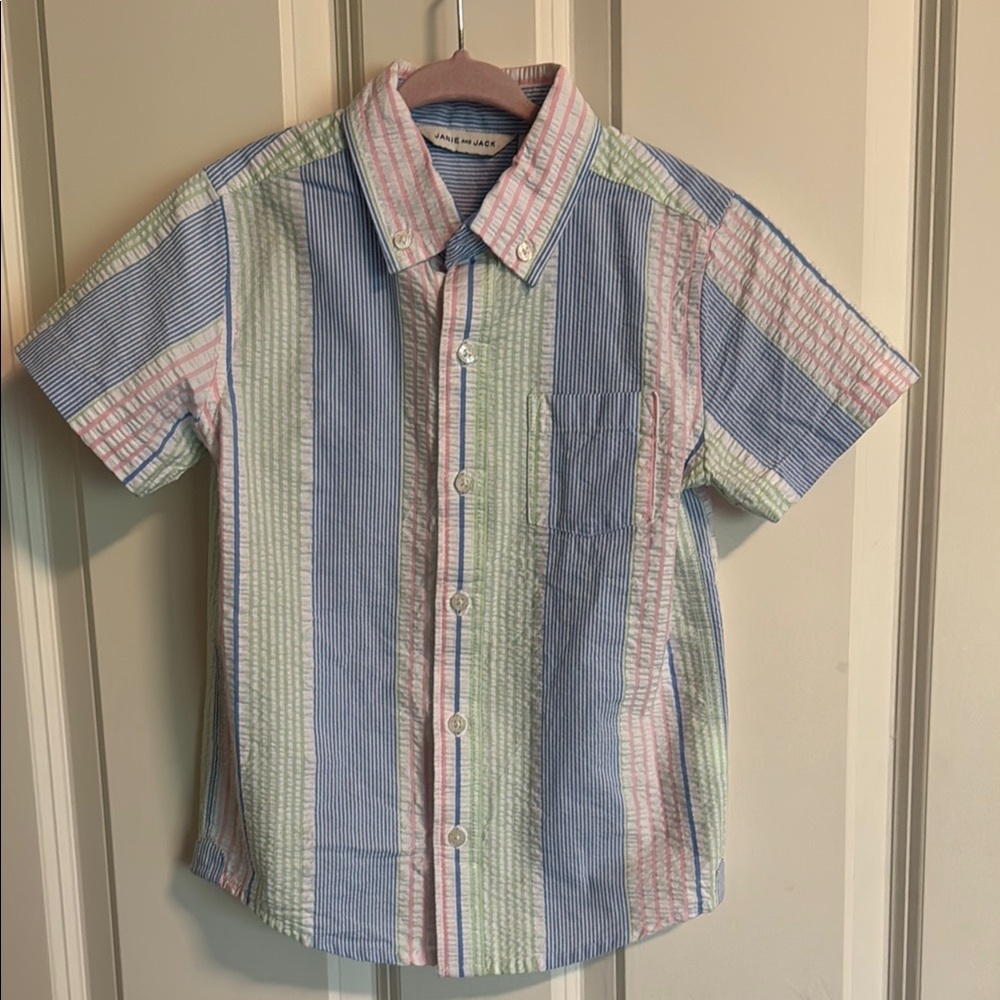 Janie and Jack boy summer button down shirt